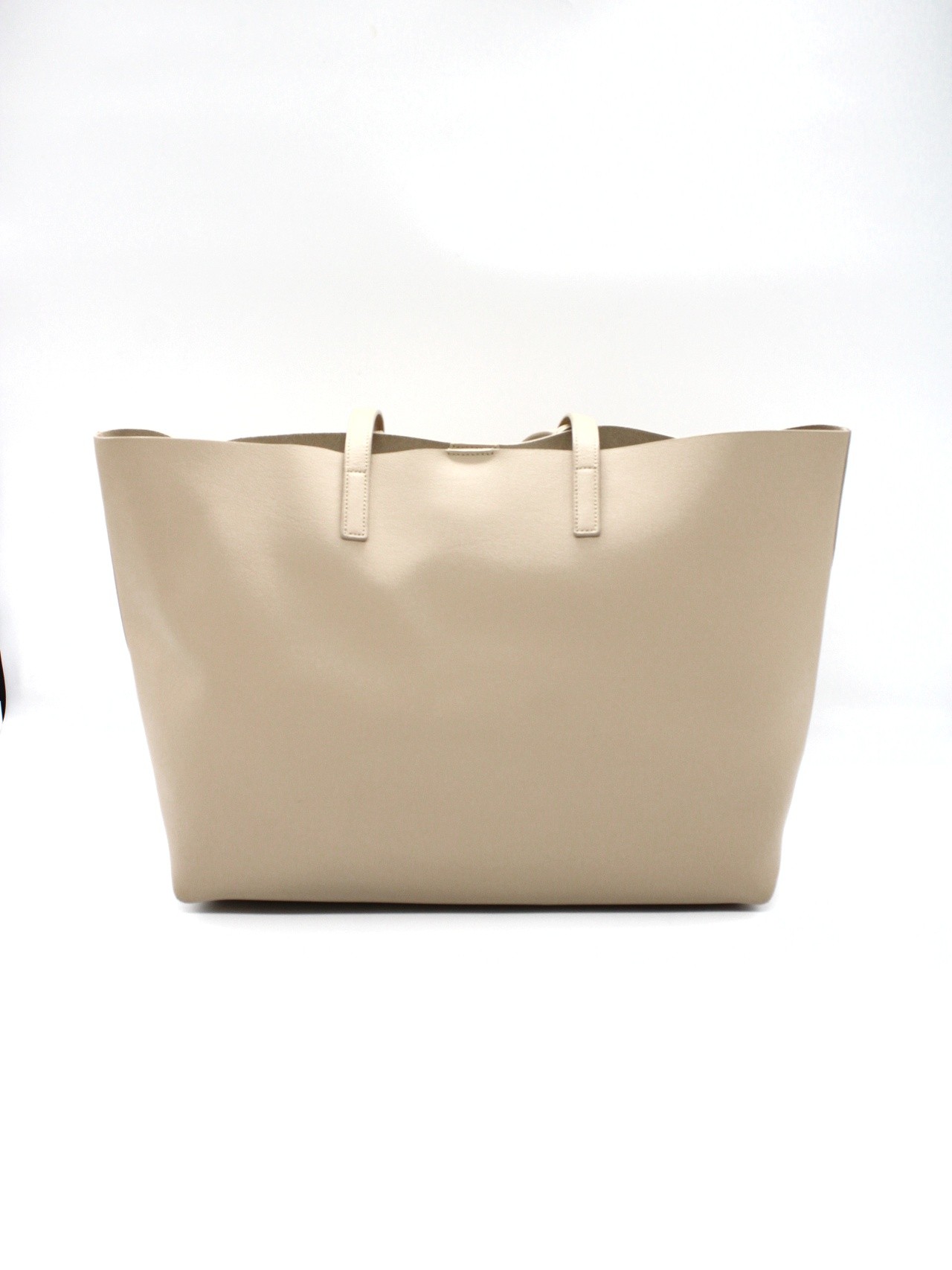 Saint Laurent shopping in pelle dark Beige thumb