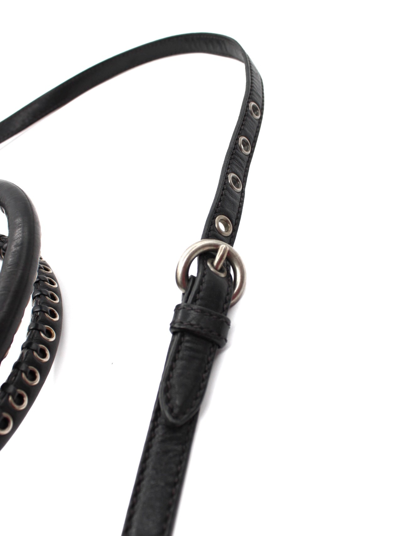 Shopper Miu Miu in Pelle Nera Liscia thumb