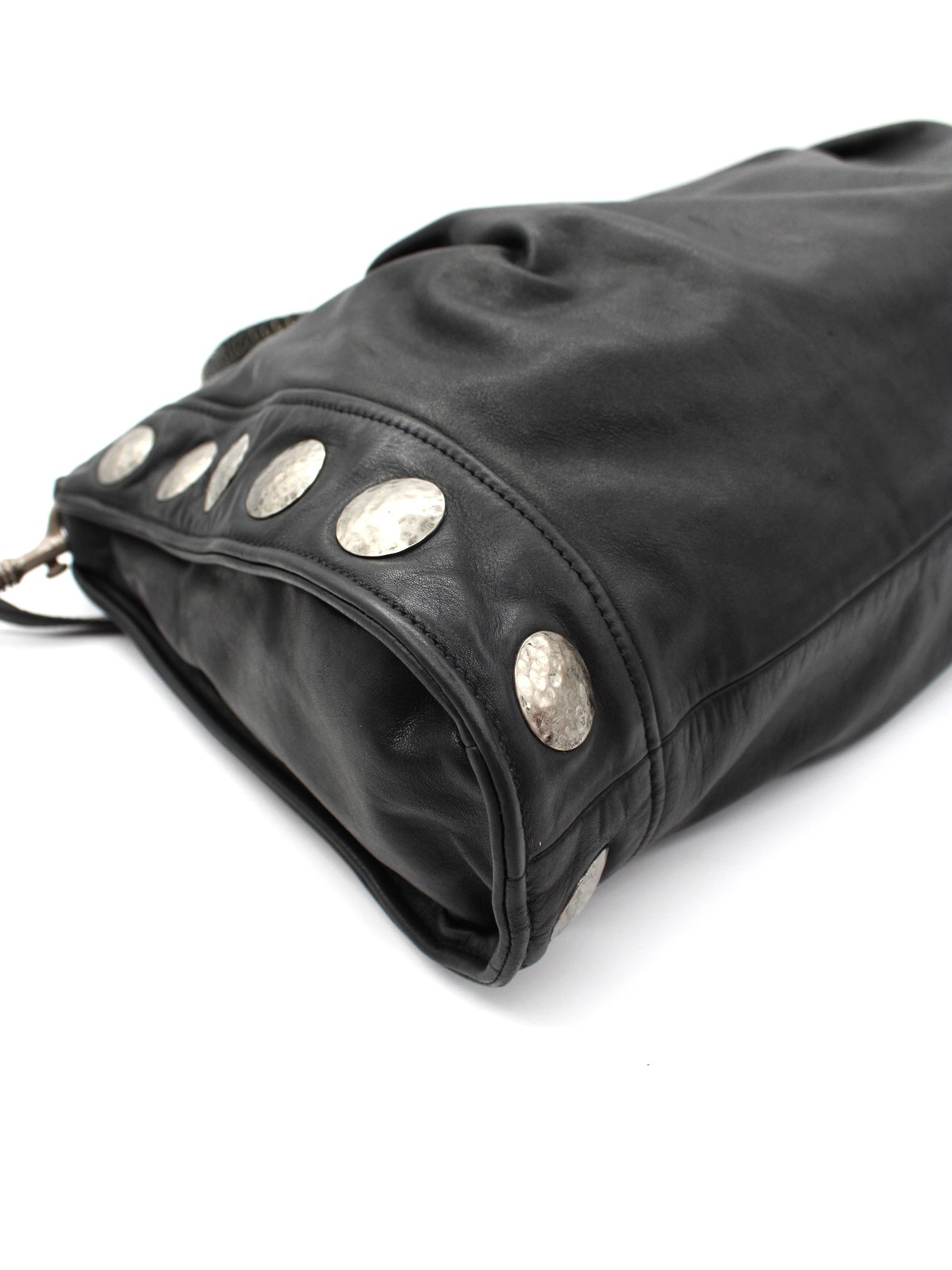 Shopper Miu Miu in Pelle Nera Liscia thumb