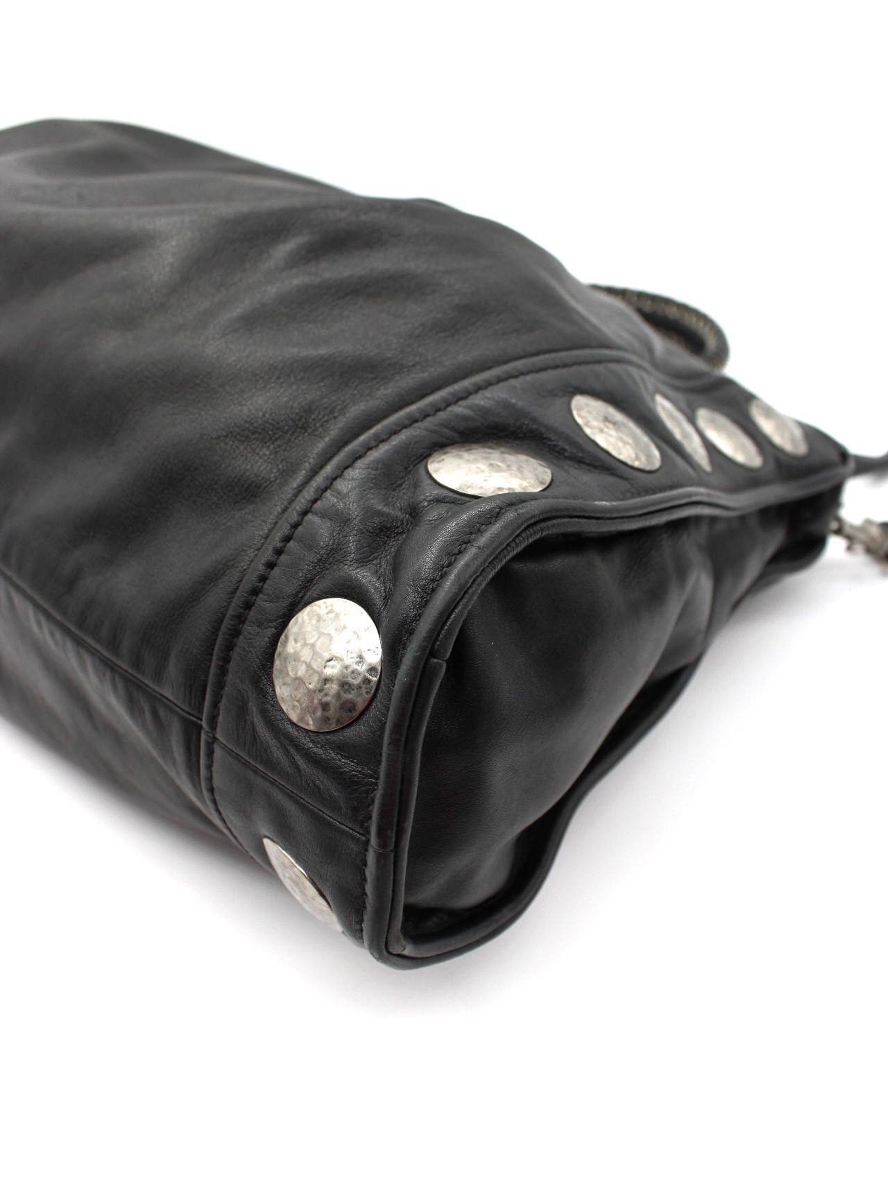 Shopper Miu Miu in Pelle Nera Liscia thumb