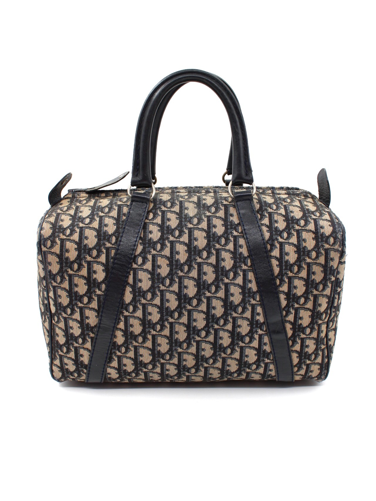 Bauletto Dior Vintage in tessuto ed inserti in pelle blu thumb