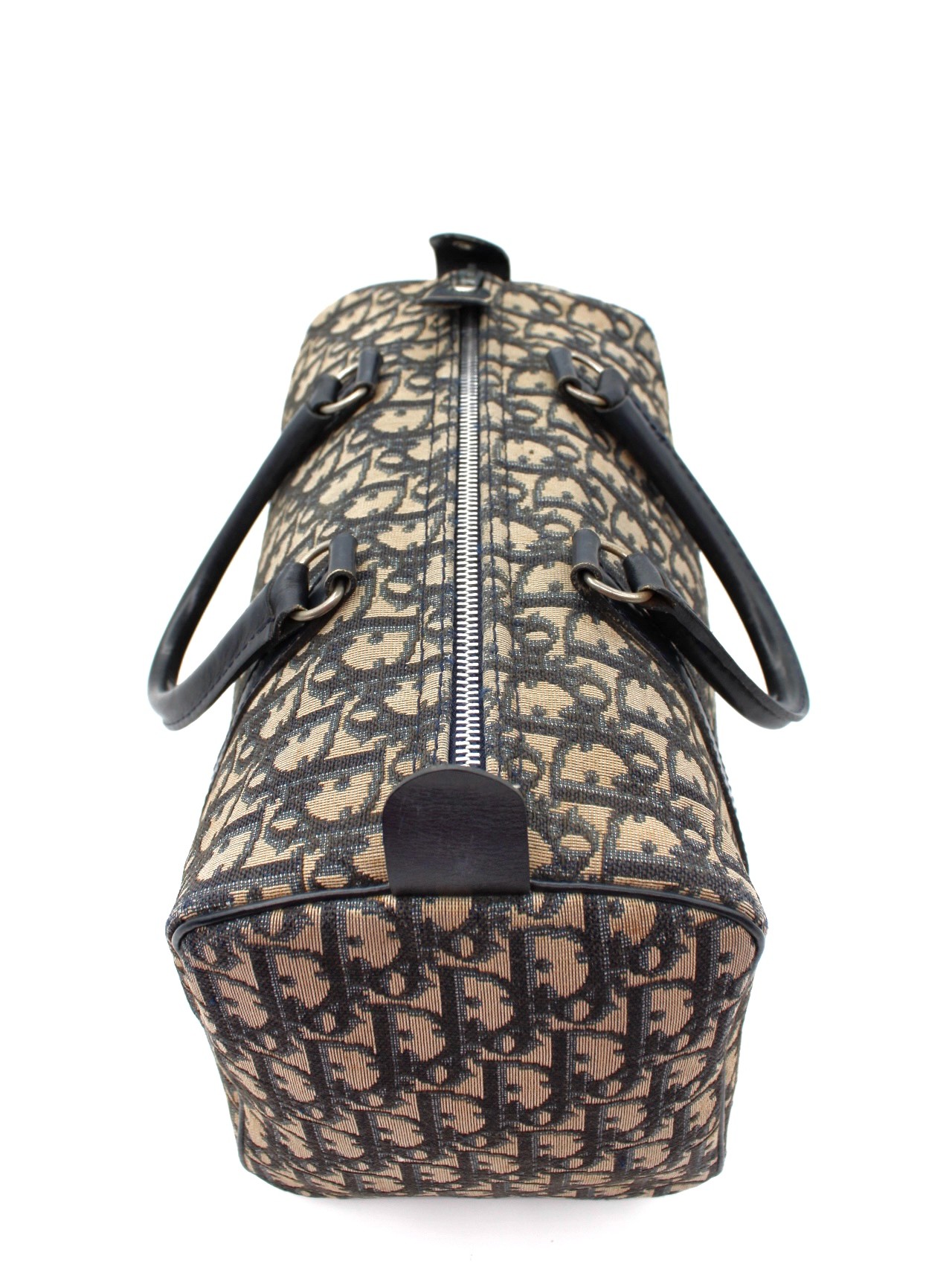 Bauletto Dior Vintage in tessuto ed inserti in pelle blu thumb