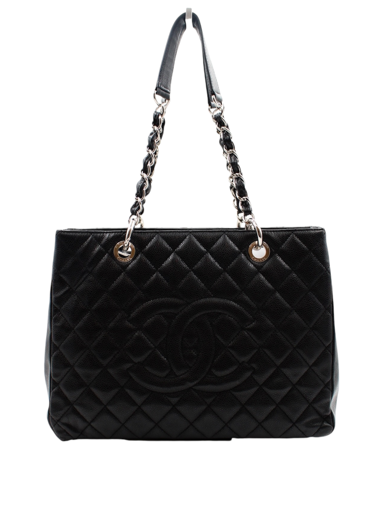 Borsa Chanel GST in Pelle Caviar Nera thumb