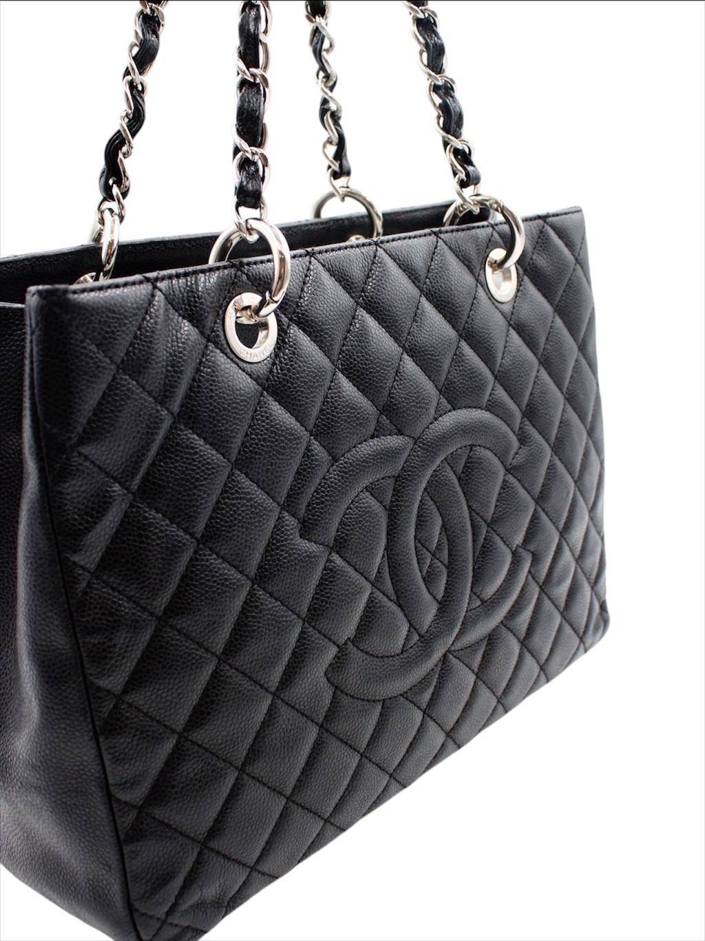 Borsa Chanel GST in Pelle Caviar Nera thumb