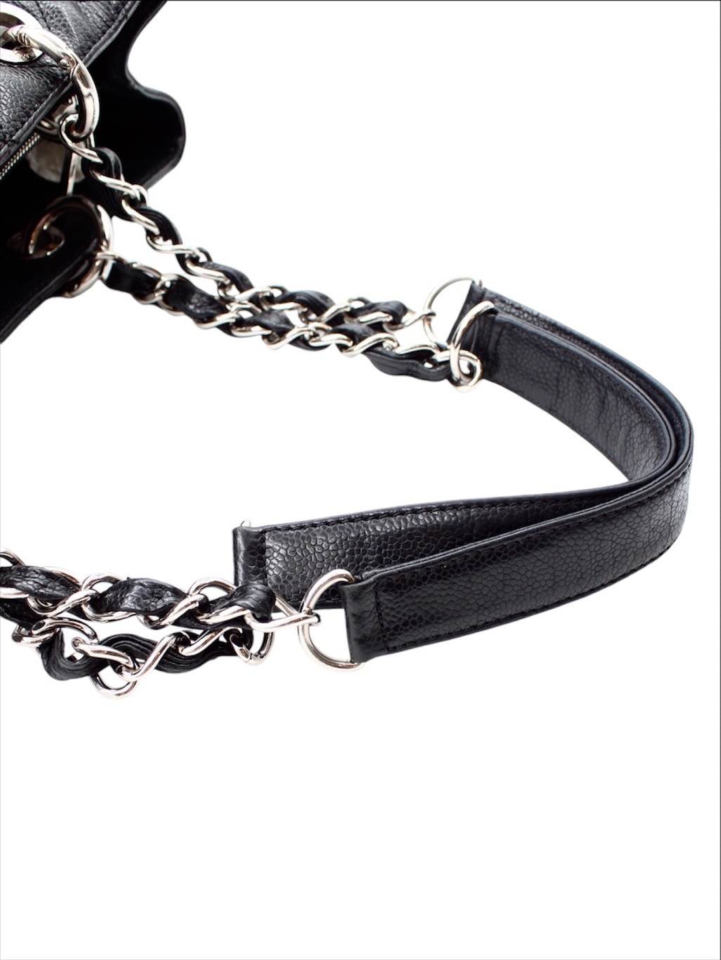 Borsa Chanel GST in Pelle Caviar Nera thumb