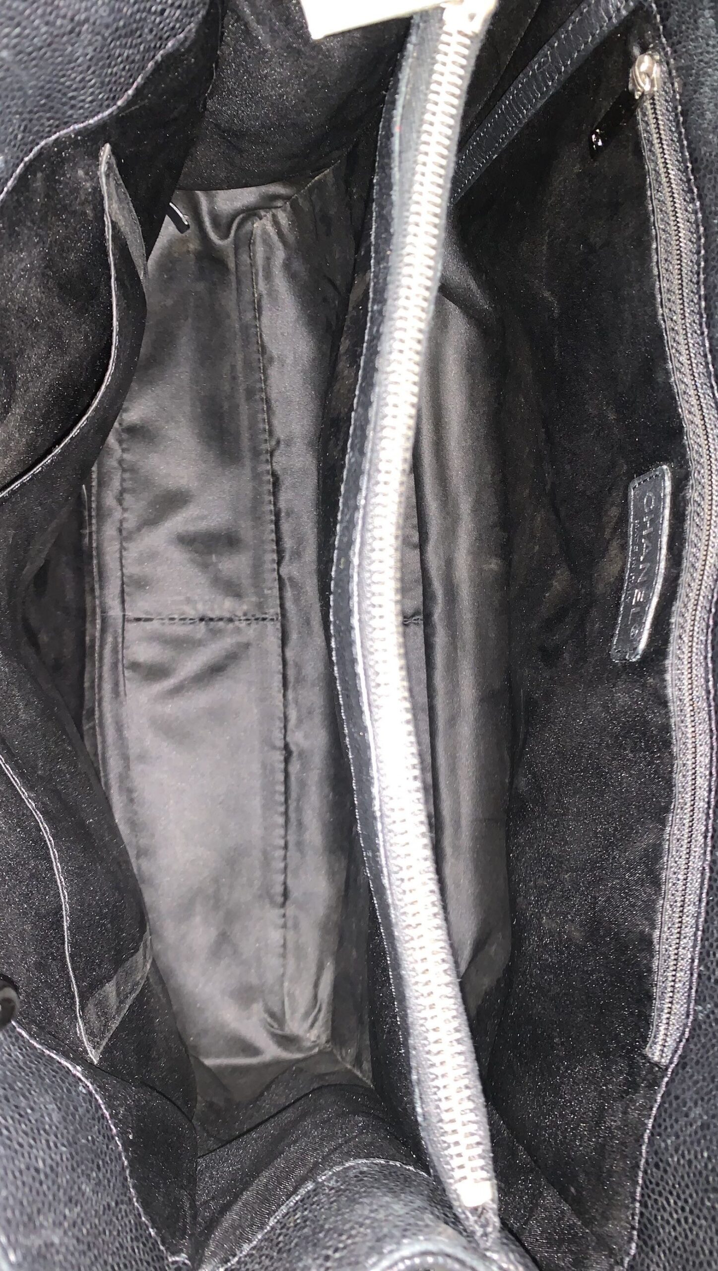 Borsa Chanel GST in Pelle Caviar Nera thumb