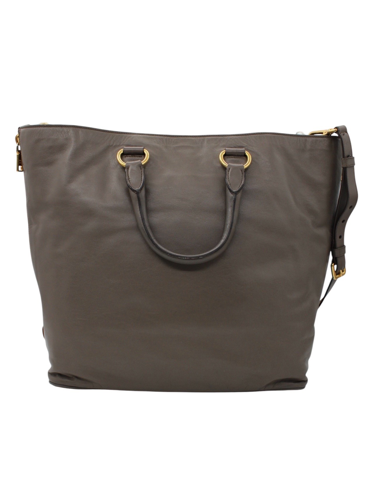 Shopper Prada con tracolla e zip laterali thumb