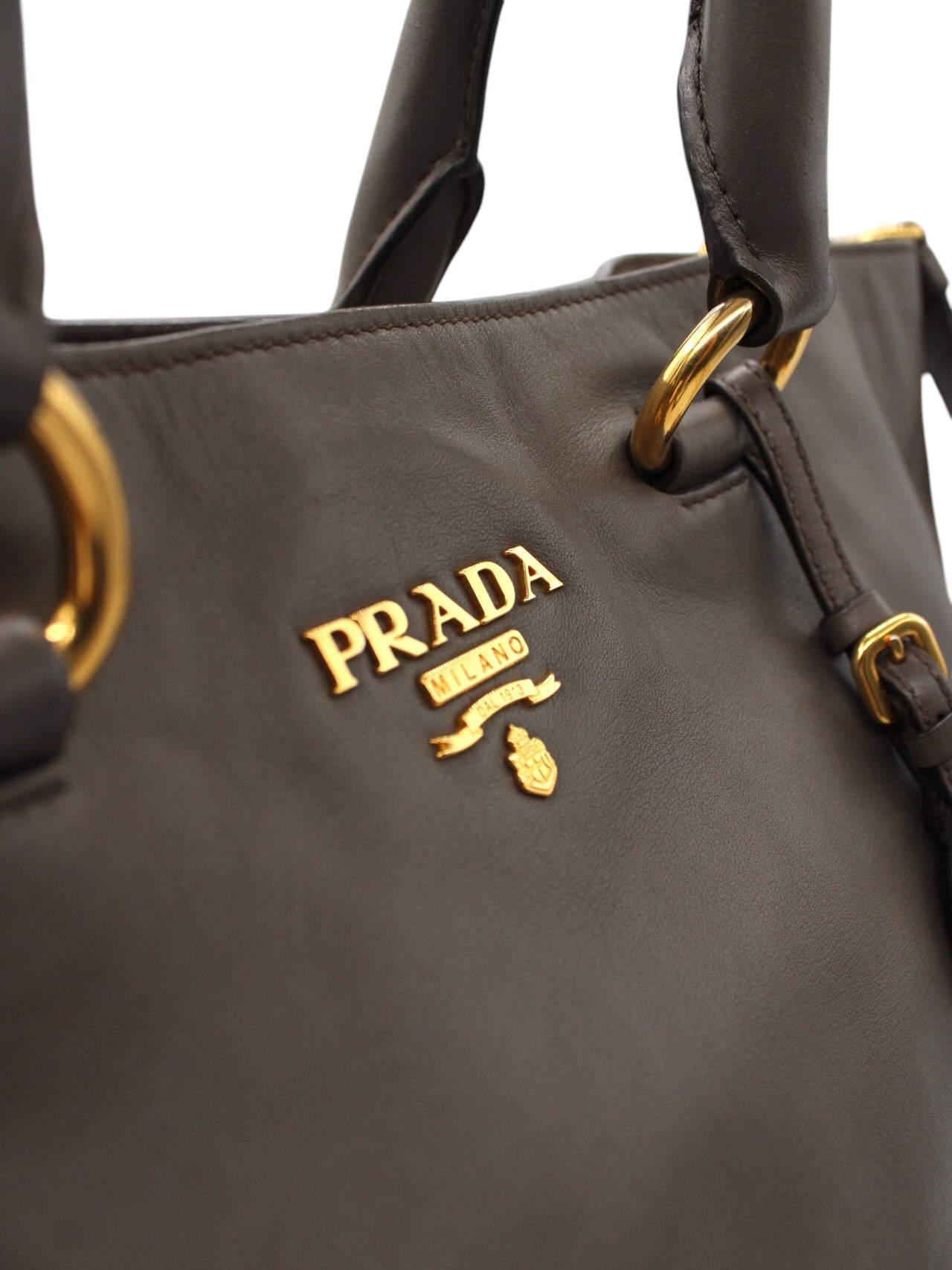 Shopper Prada con tracolla e zip laterali thumb
