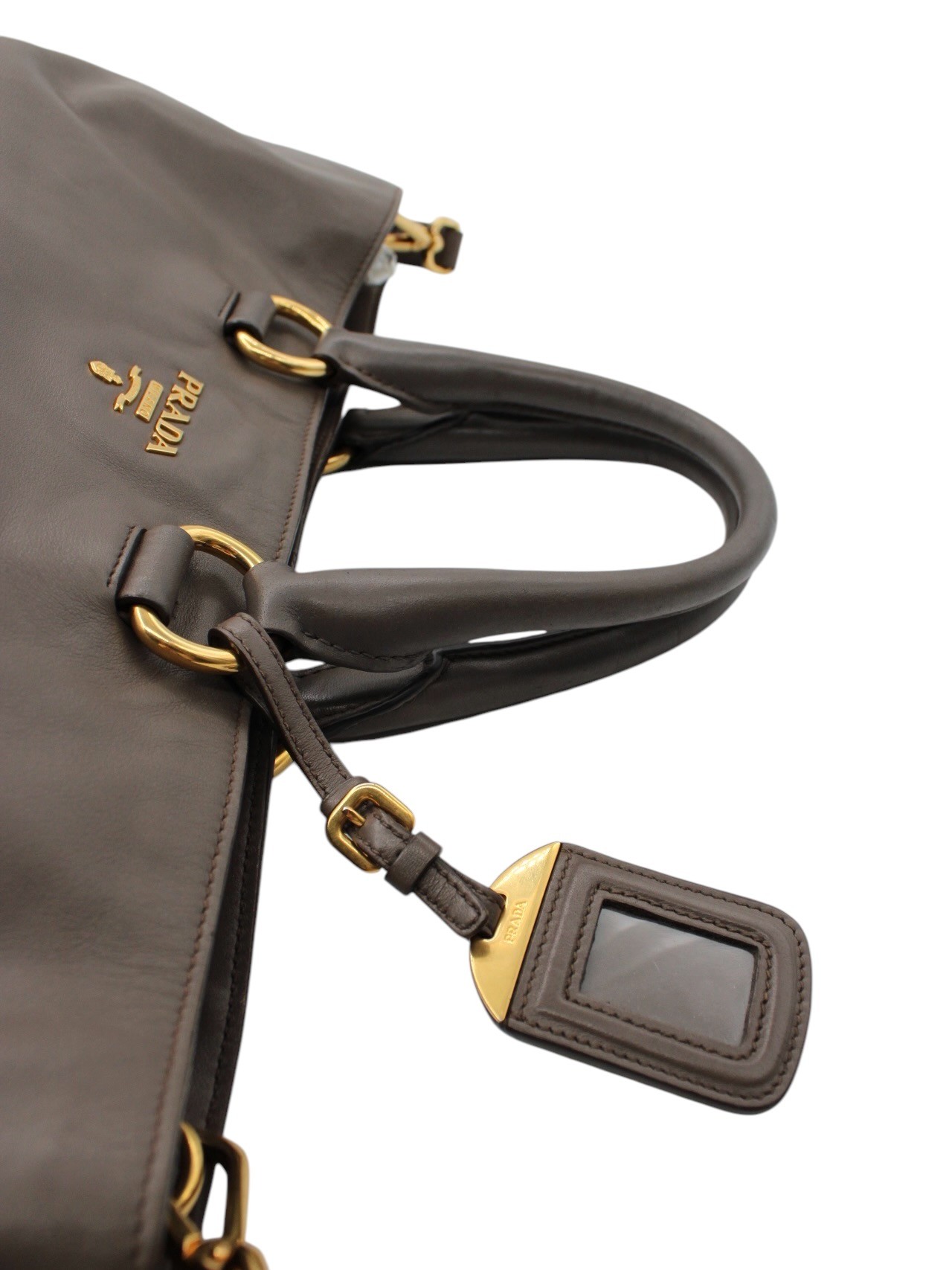 Shopper Prada con tracolla e zip laterali thumb