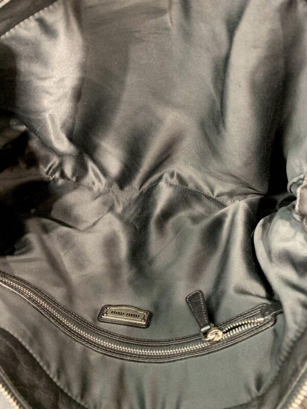 Shopper Miu Miu in Pelle Nera Liscia
