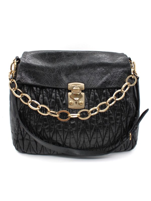 Borsa Miu Miu in Pelle Nera Matelassé