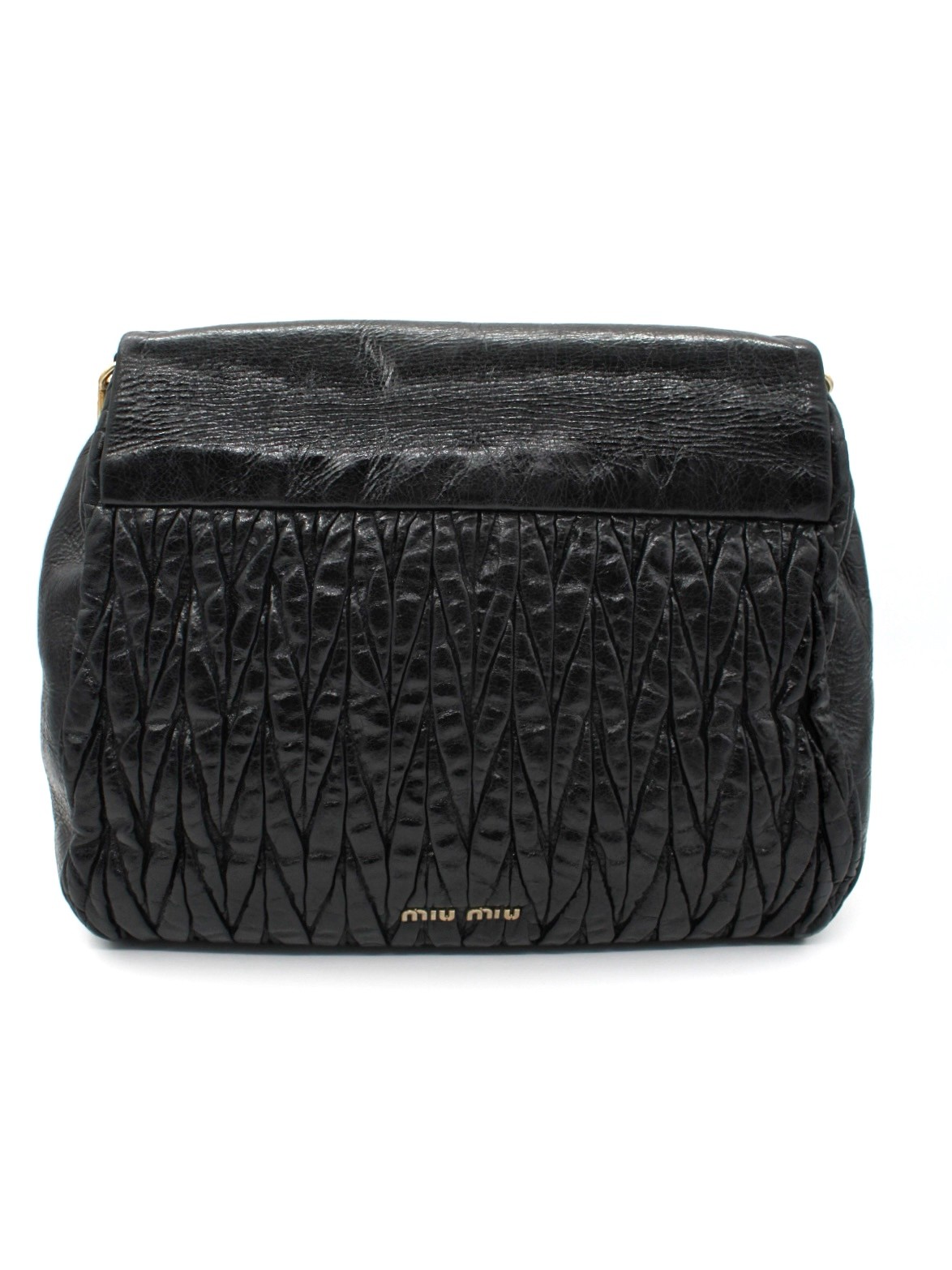 Borsa Miu Miu in Pelle Nera Matelassé thumb