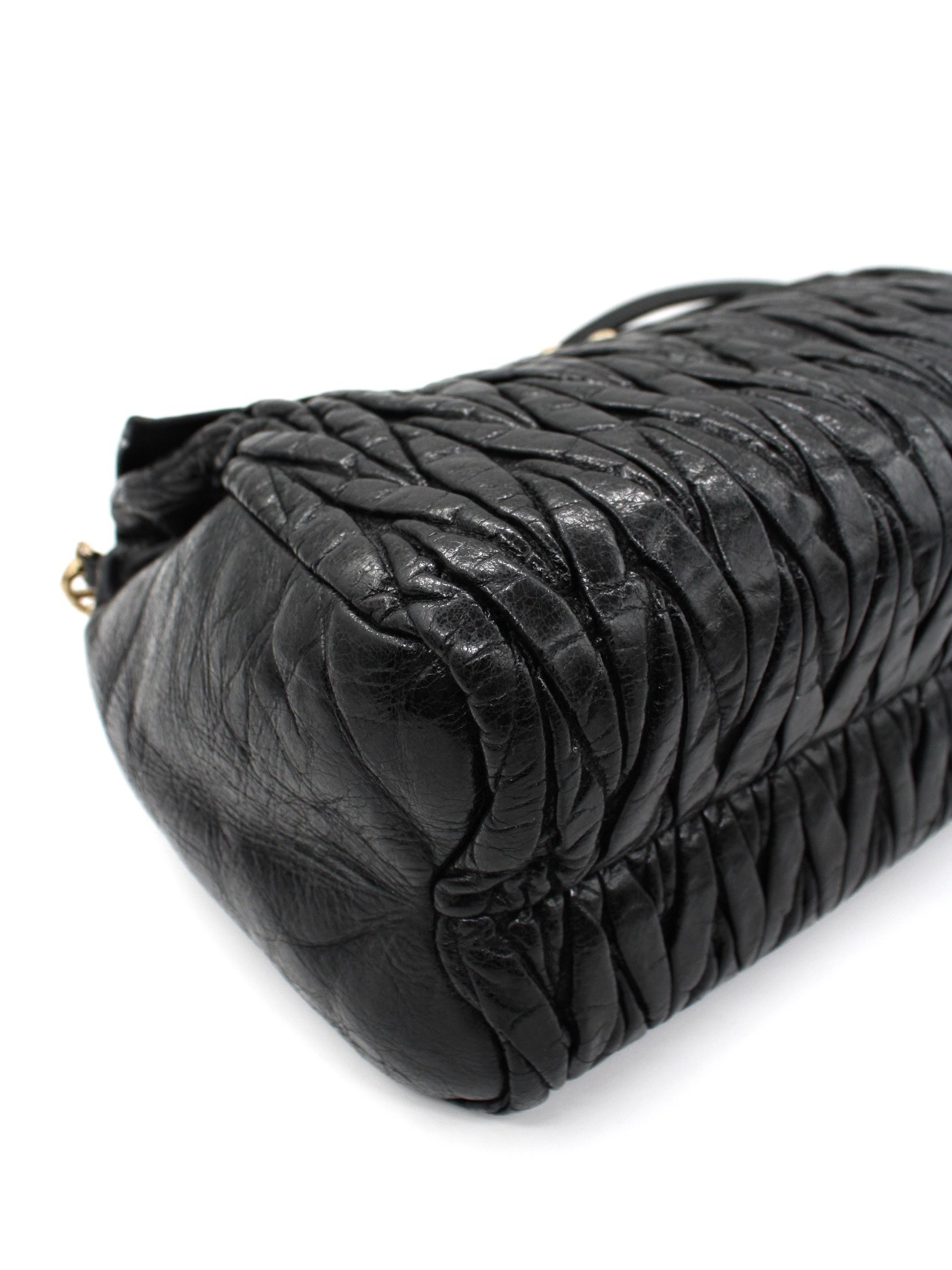 Borsa Miu Miu in Pelle Nera Matelassé thumb
