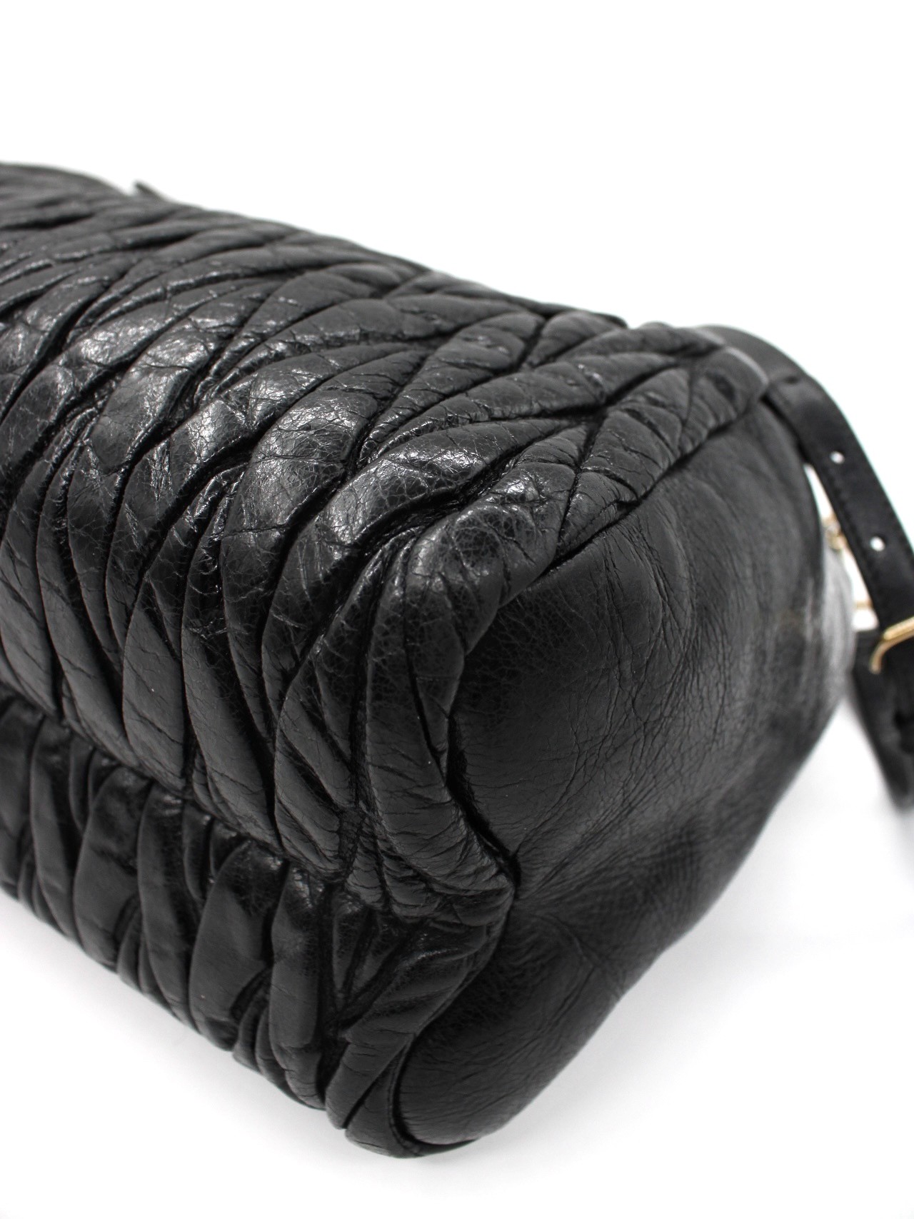 Borsa Miu Miu in Pelle Nera Matelassé thumb
