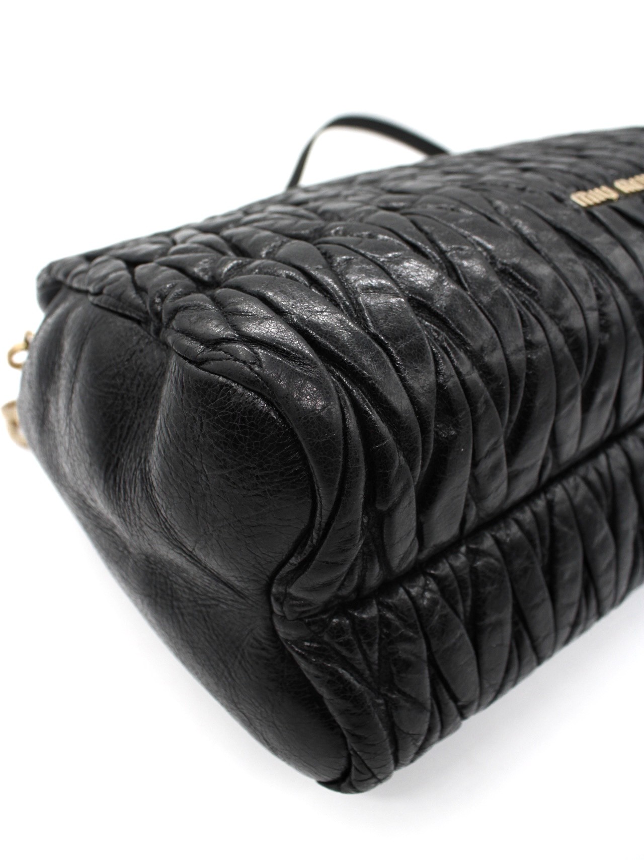 Borsa Miu Miu in Pelle Nera Matelassé thumb