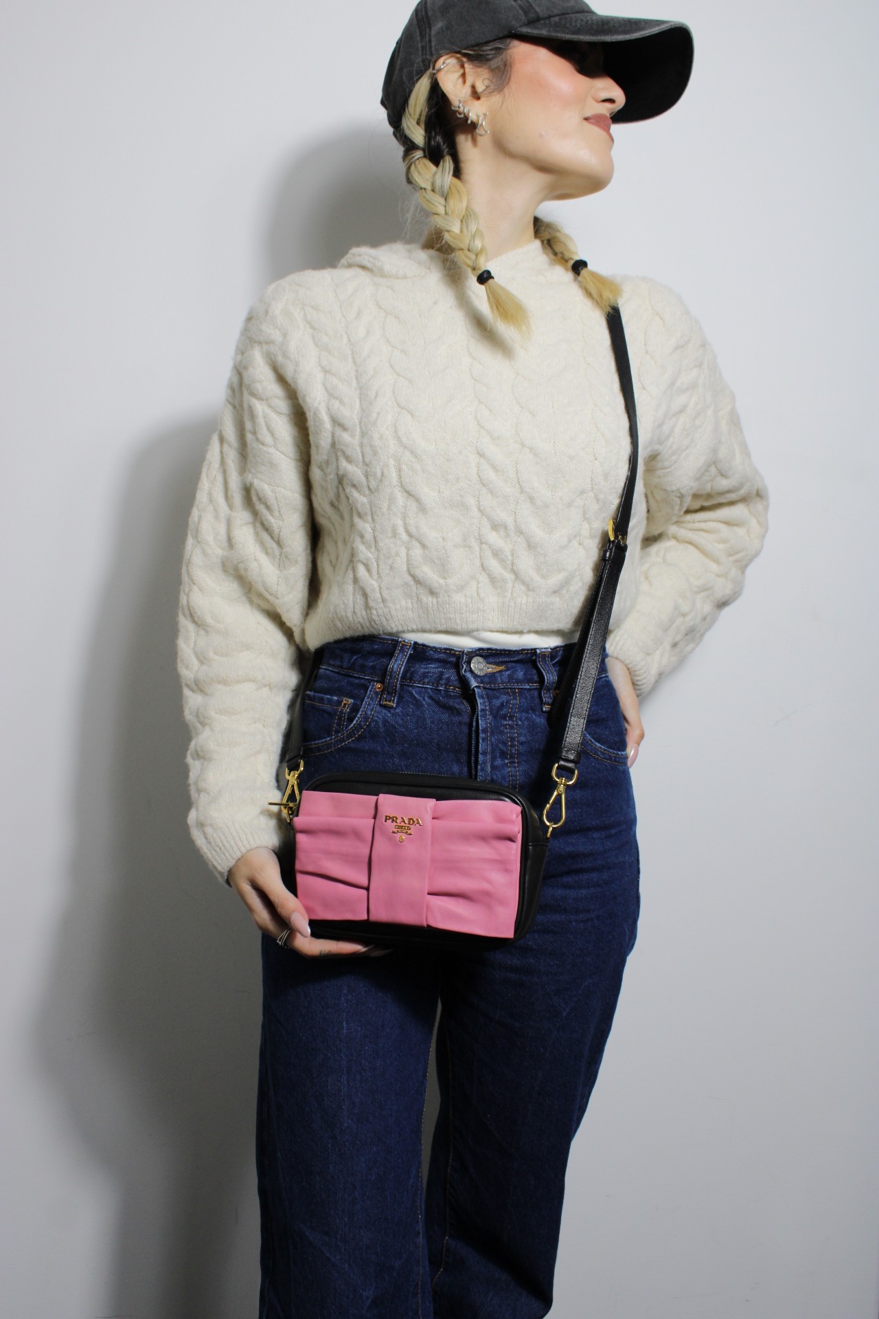 Borsa a Tracolla Prada Fiocco Bow thumb