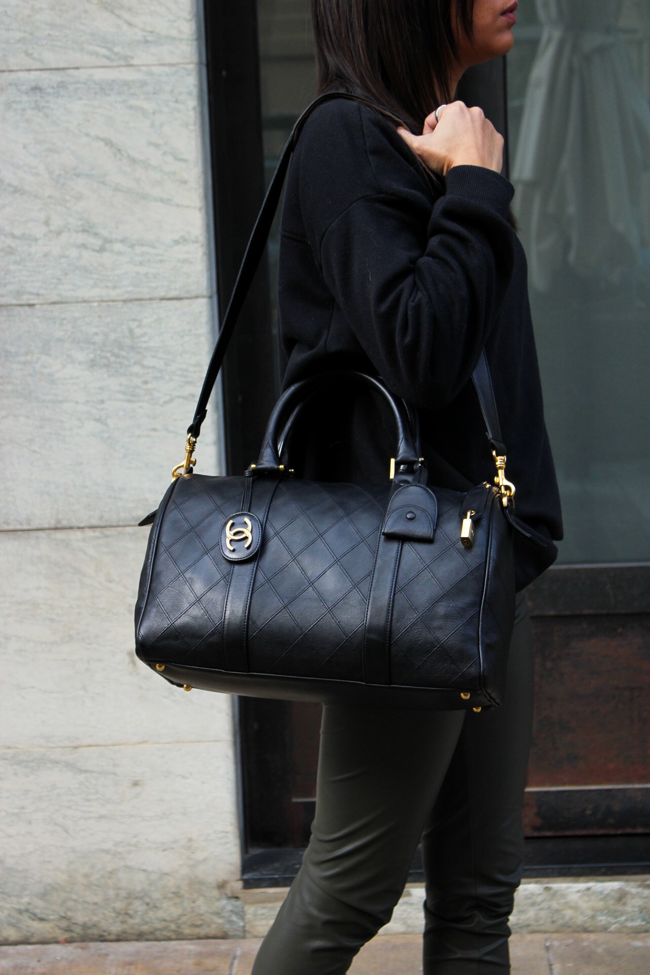 Bauletto Chanel in Pelle Nero thumb