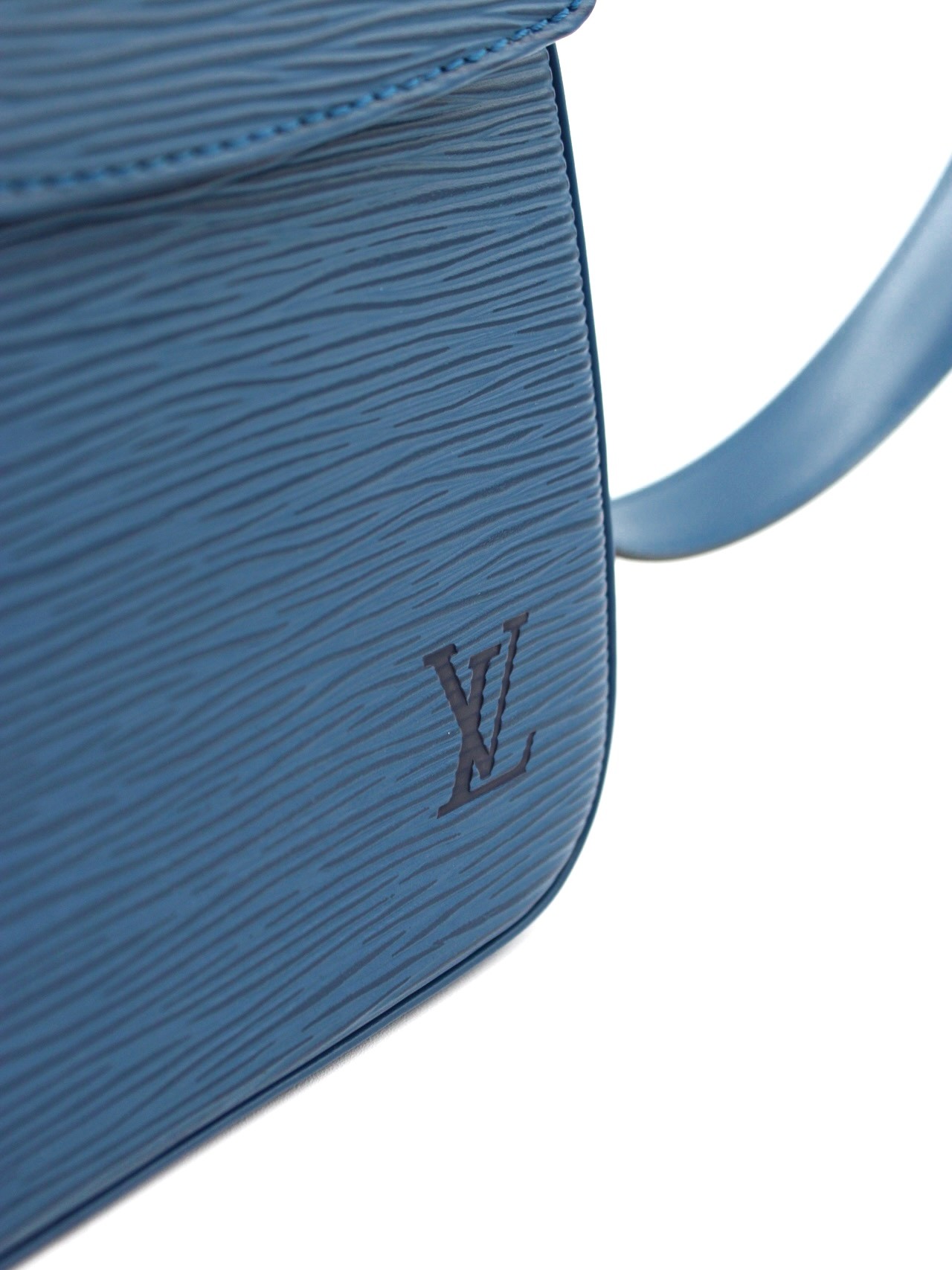 Borsa Louis Vuitton Buci in Pelle Epi Blu thumb