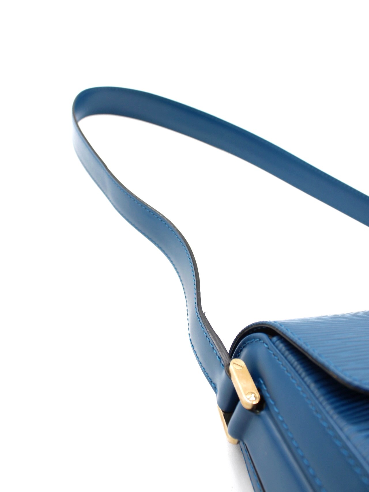 Borsa Louis Vuitton Buci in Pelle Epi Blu thumb