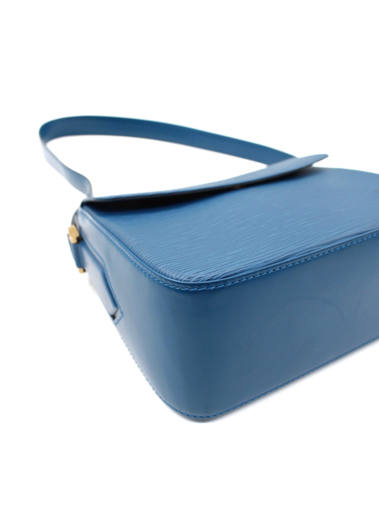 Borsa Louis Vuitton Buci in Pelle Epi Blu thumb