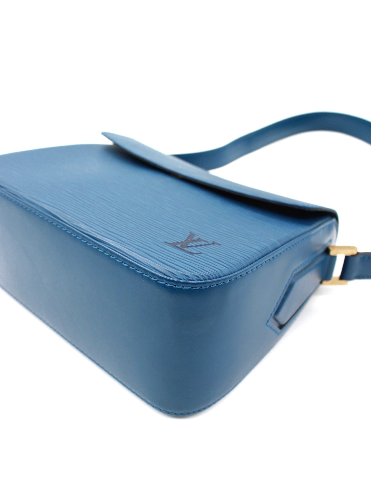 Borsa Louis Vuitton Buci in Pelle Epi Blu thumb