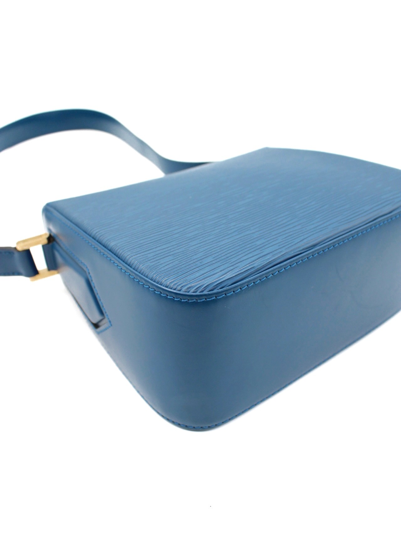Borsa Louis Vuitton Buci in Pelle Epi Blu thumb
