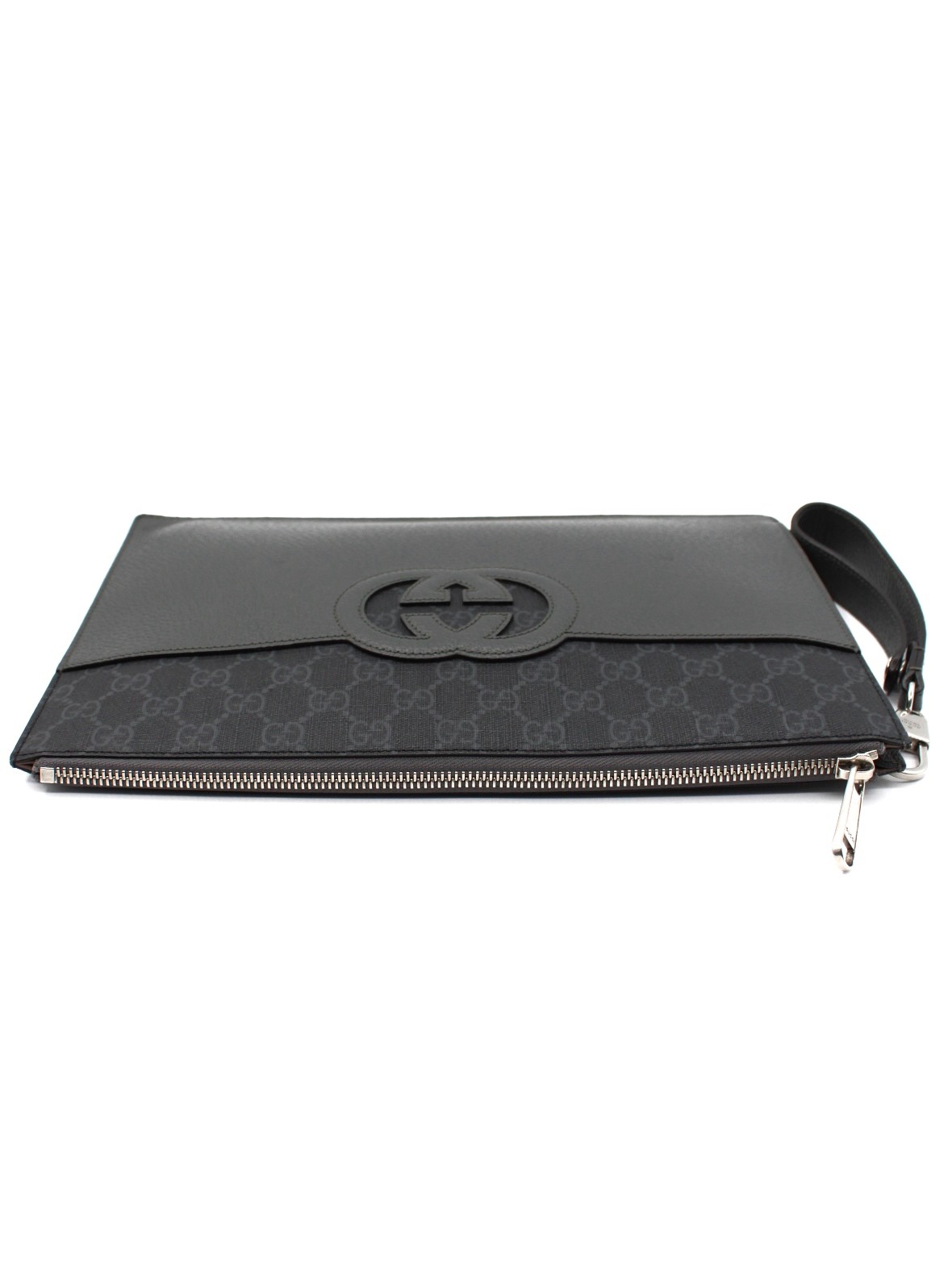 Pochette Gucci GG Supreme Grigio Nero thumb