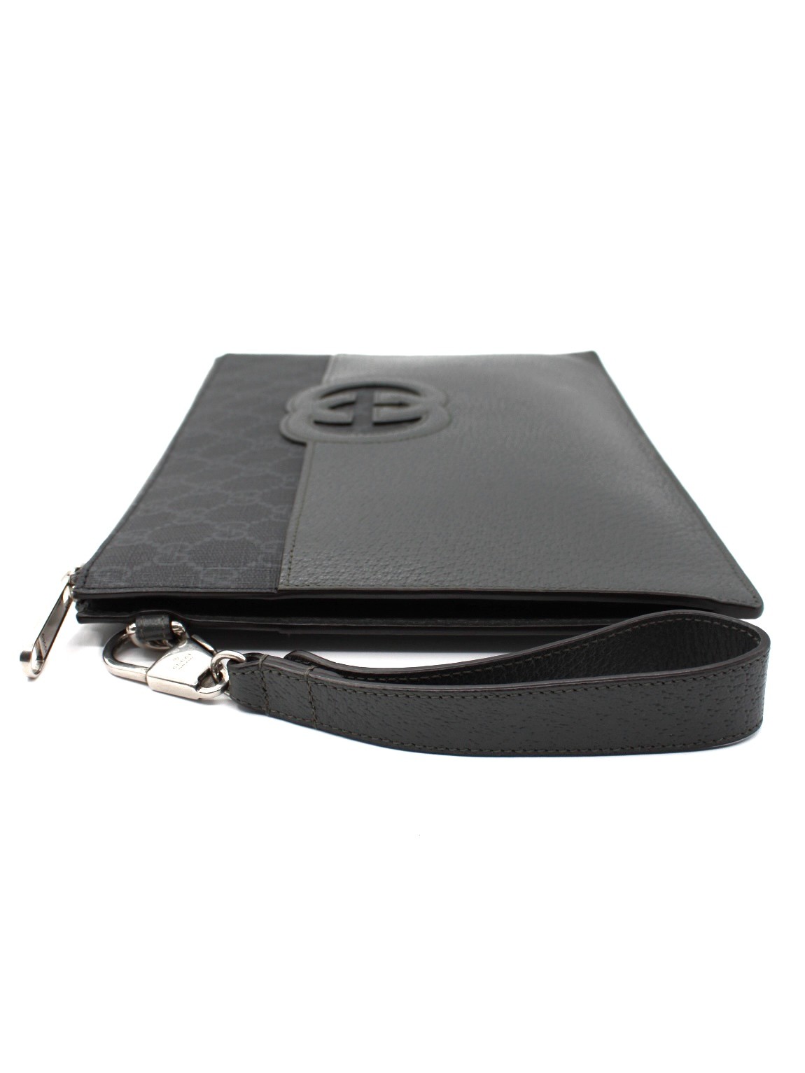 Pochette Gucci GG Supreme Grigio Nero thumb