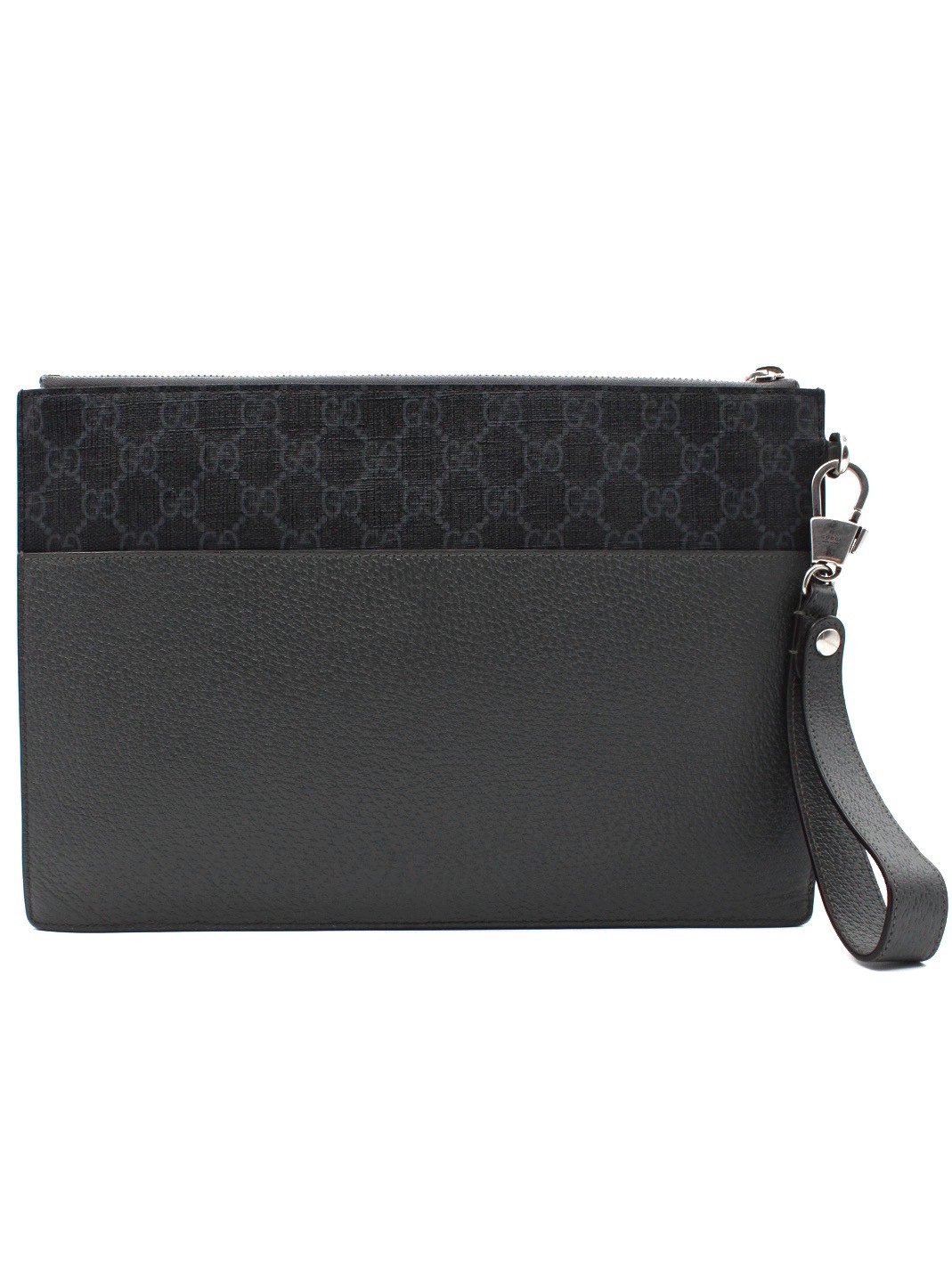 Pochette Gucci GG Supreme Grigio Nero thumb