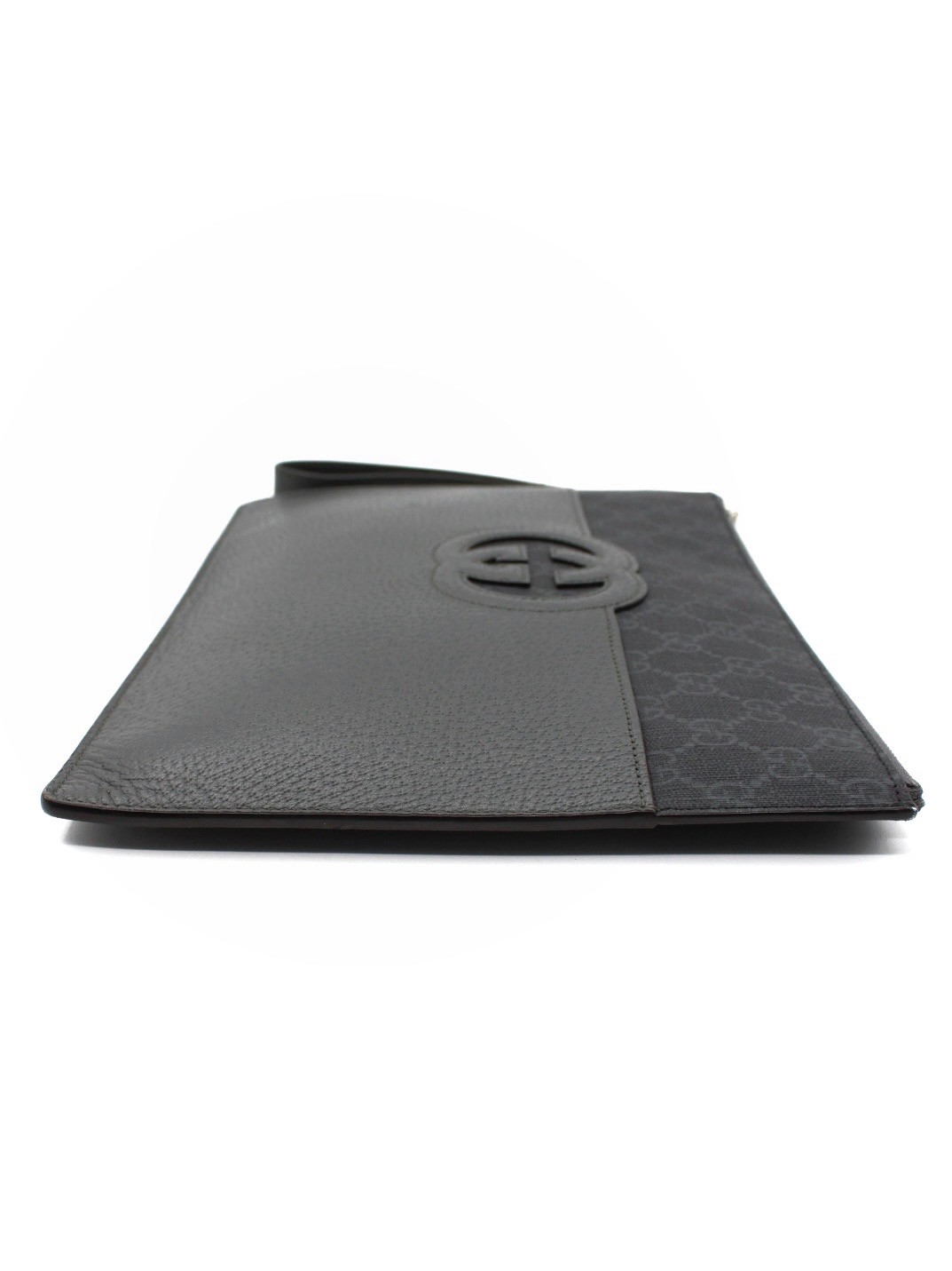 Pochette Gucci GG Supreme Grigio Nero thumb