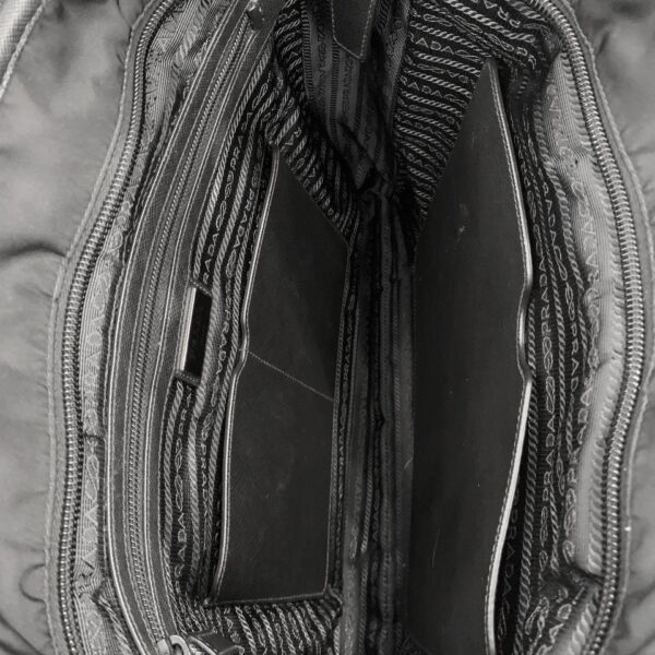 Shopper Prada in tela vela nera