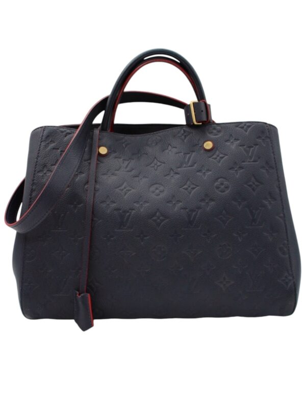Borsa Louis Vuitton Montaigne Empreinte Blu