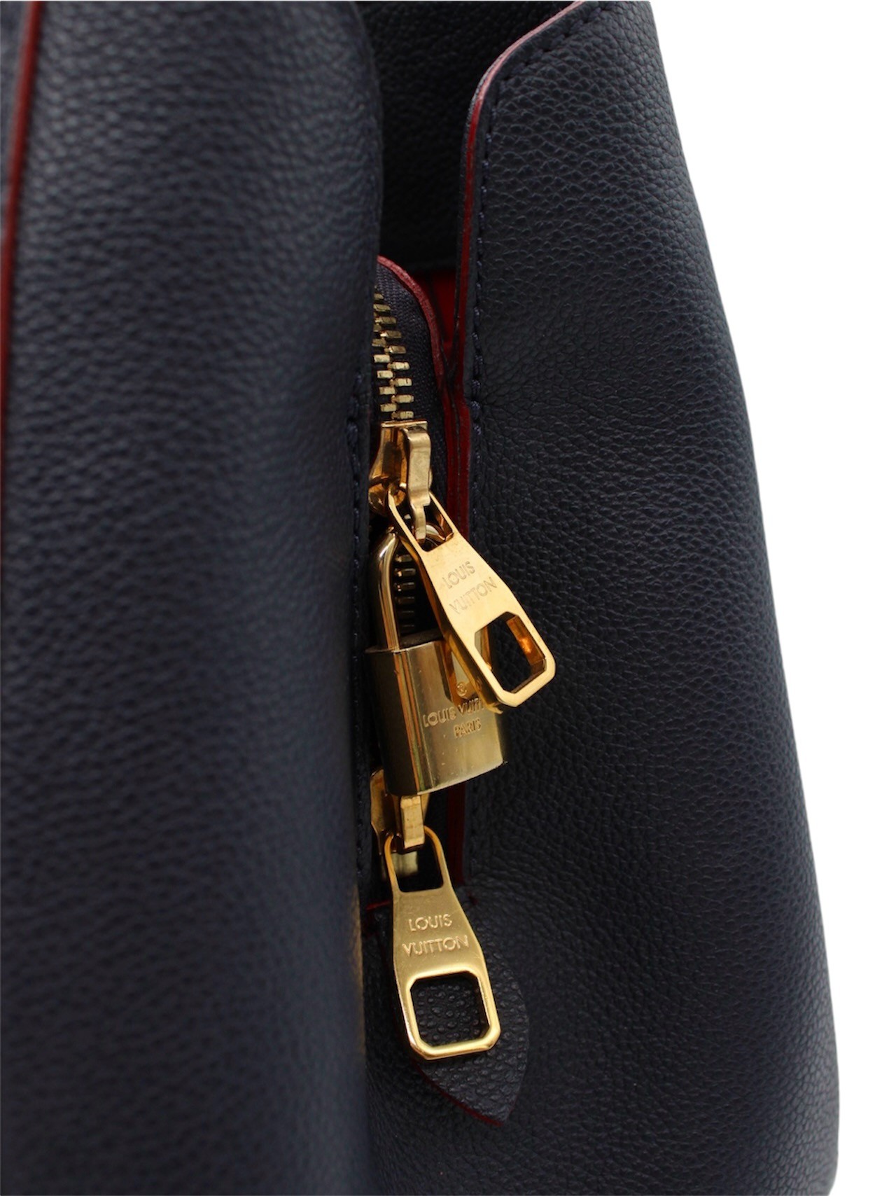 Borsa Louis Vuitton Montaigne Empreinte Blu thumb