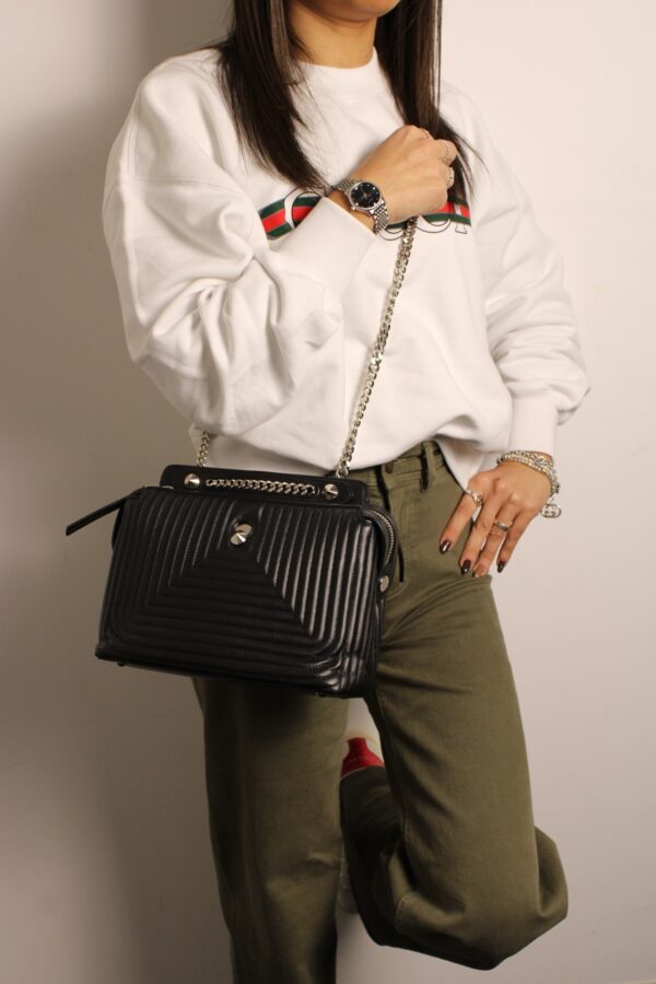 Borsa Fendi Dotcom Click in Pelle Nera