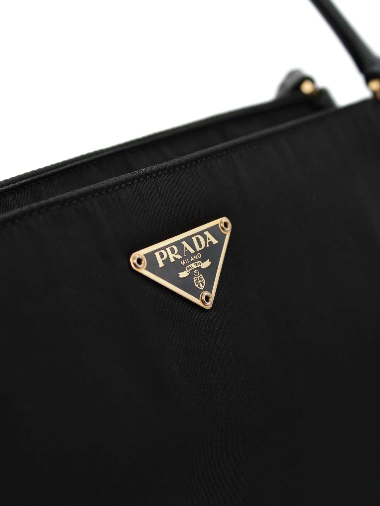 Borsa Prada a Spalla in Tela Vela Nera thumb