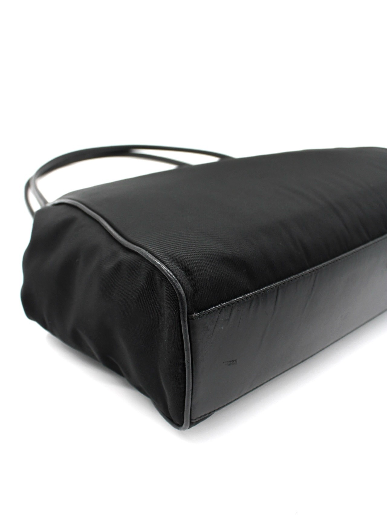Borsa Prada a Spalla in Tela Vela Nera thumb
