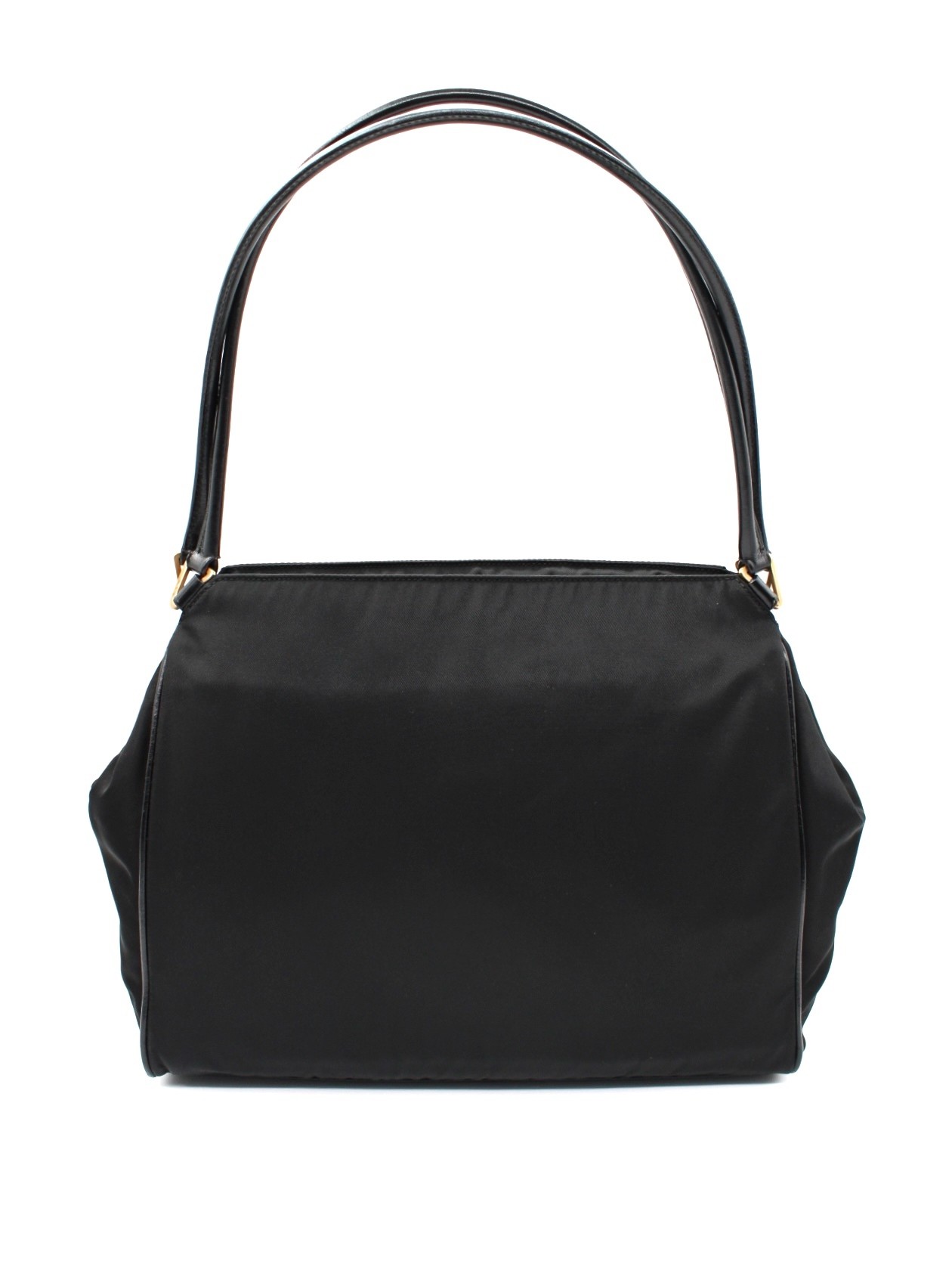 Borsa Prada a Spalla in Tela Vela Nera thumb