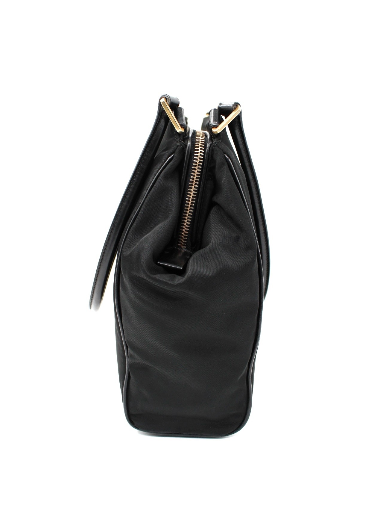 Borsa Prada a Spalla in Tela Vela Nera thumb