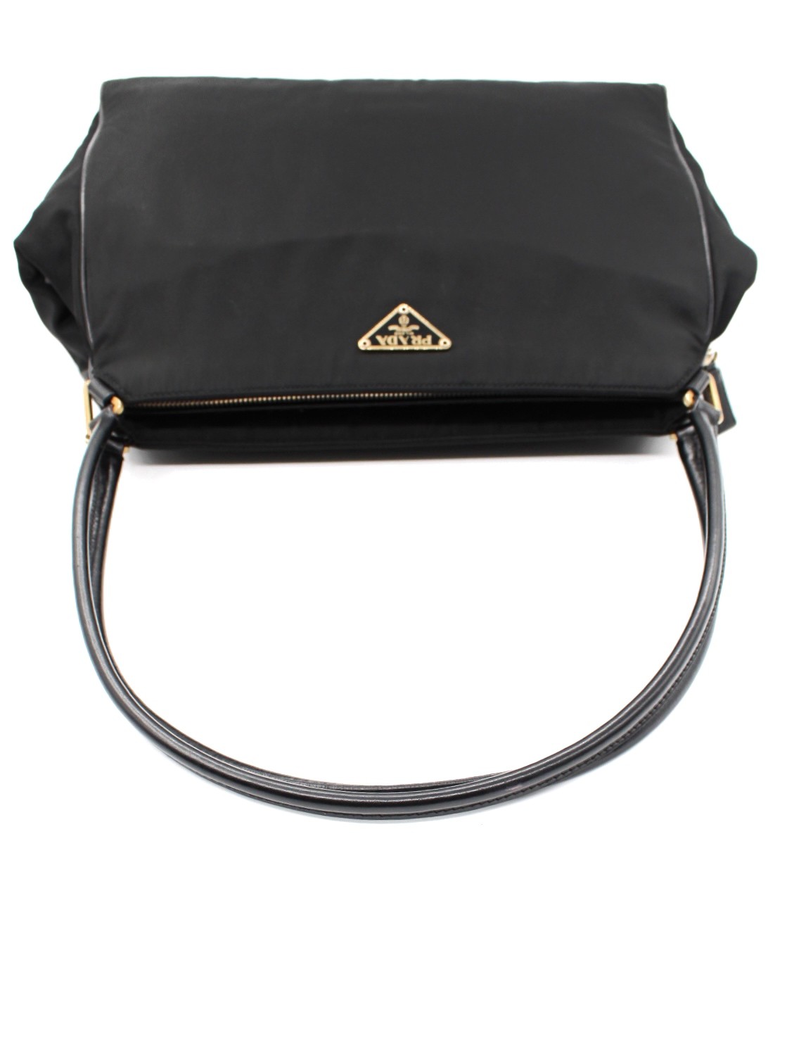 Borsa Prada a Spalla in Tela Vela Nera thumb