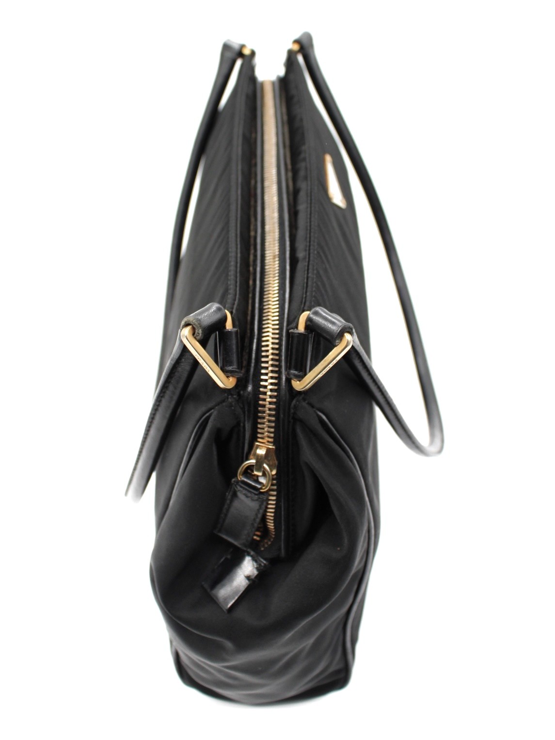 Borsa Prada a Spalla in Tela Vela Nera thumb