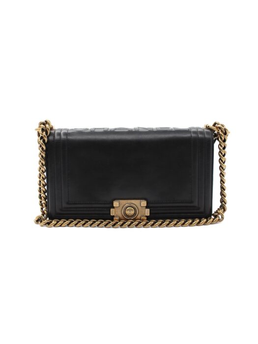 Borsa Chanel Boy in pelle nera