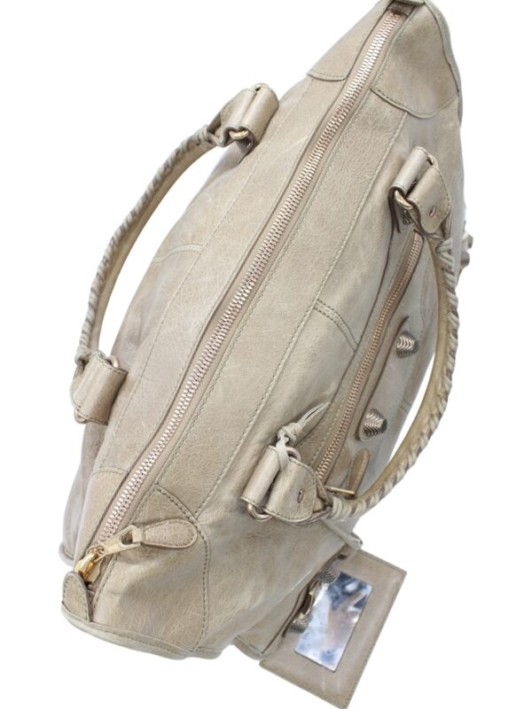Borsa Balenciaga City Giant in pelle beige