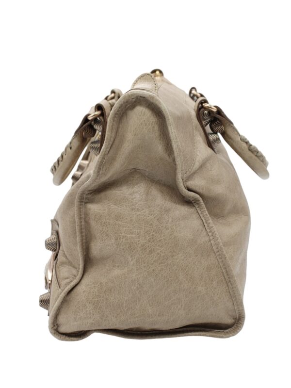 Borsa Balenciaga City Giant in pelle beige