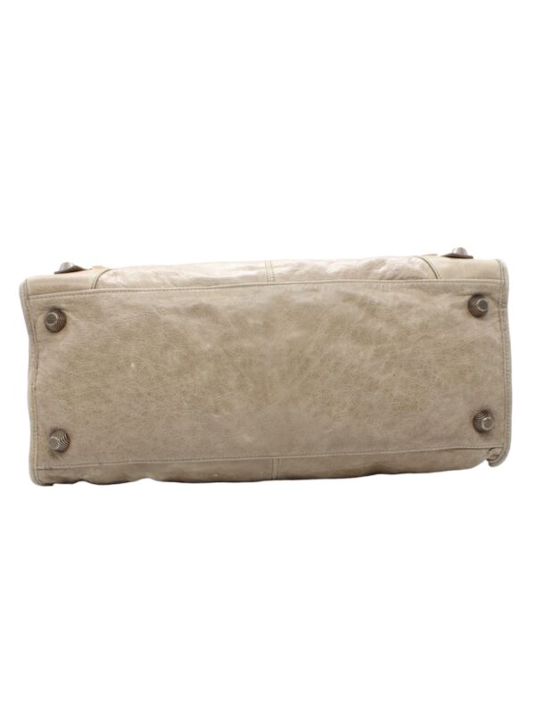 Borsa Balenciaga City Giant in pelle beige