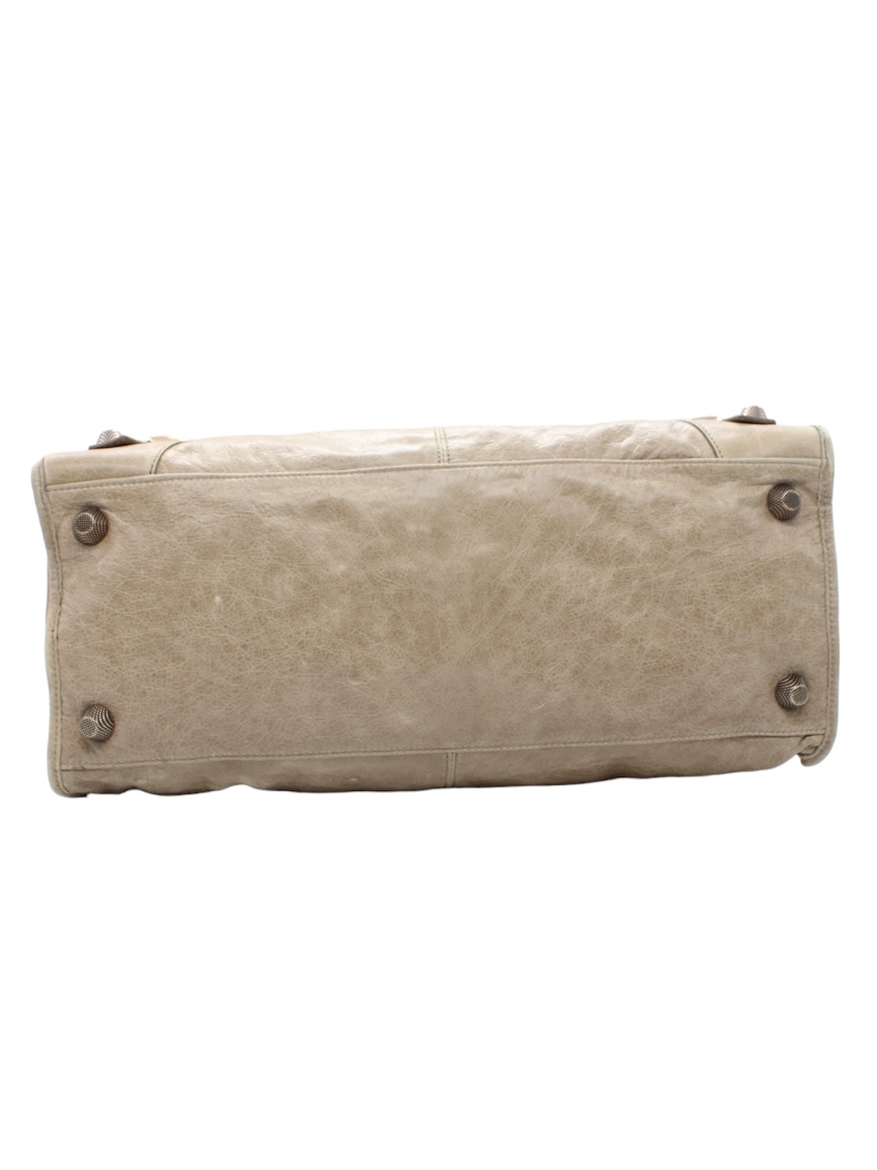 Borsa Balenciaga City Giant in pelle beige thumb