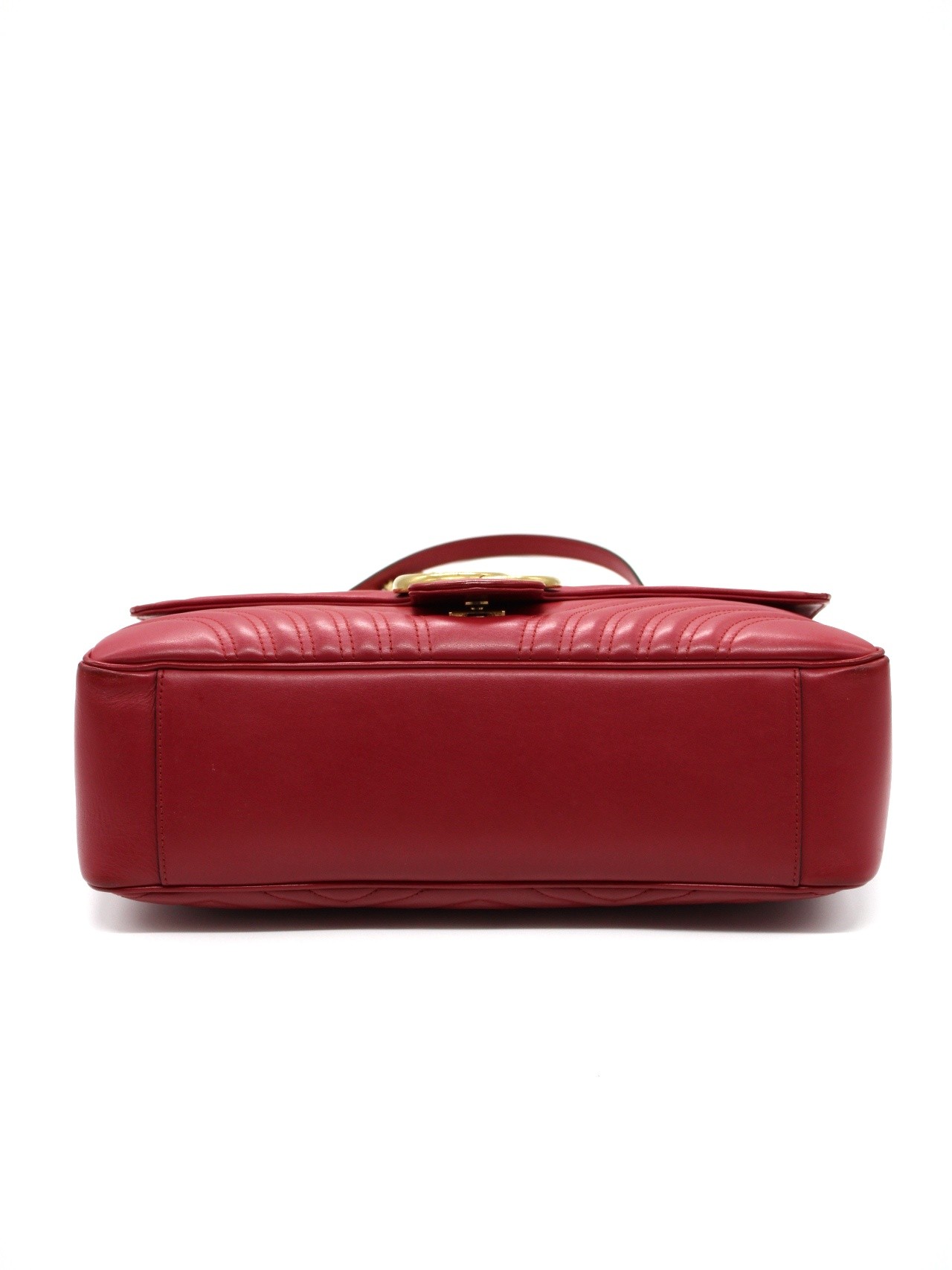 Borsa Gucci Marmont 35 in pelle rossa thumb