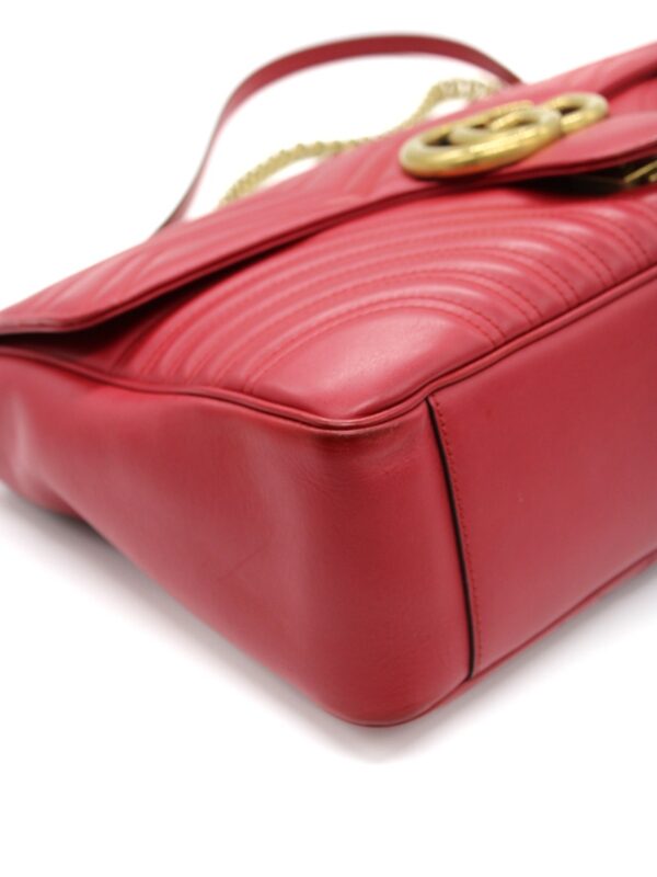 Borsa Gucci Marmont 35 in pelle rossa