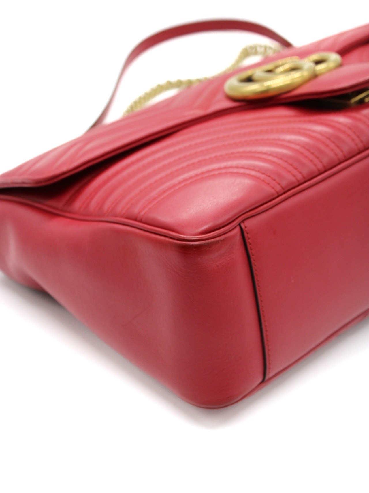 Borsa Gucci Marmont 35 in pelle rossa thumb