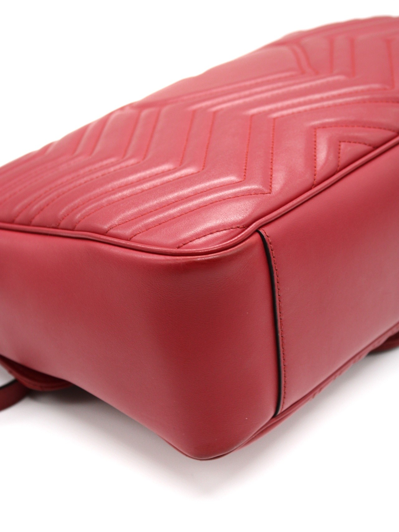 Borsa Gucci Marmont 35 in pelle rossa thumb