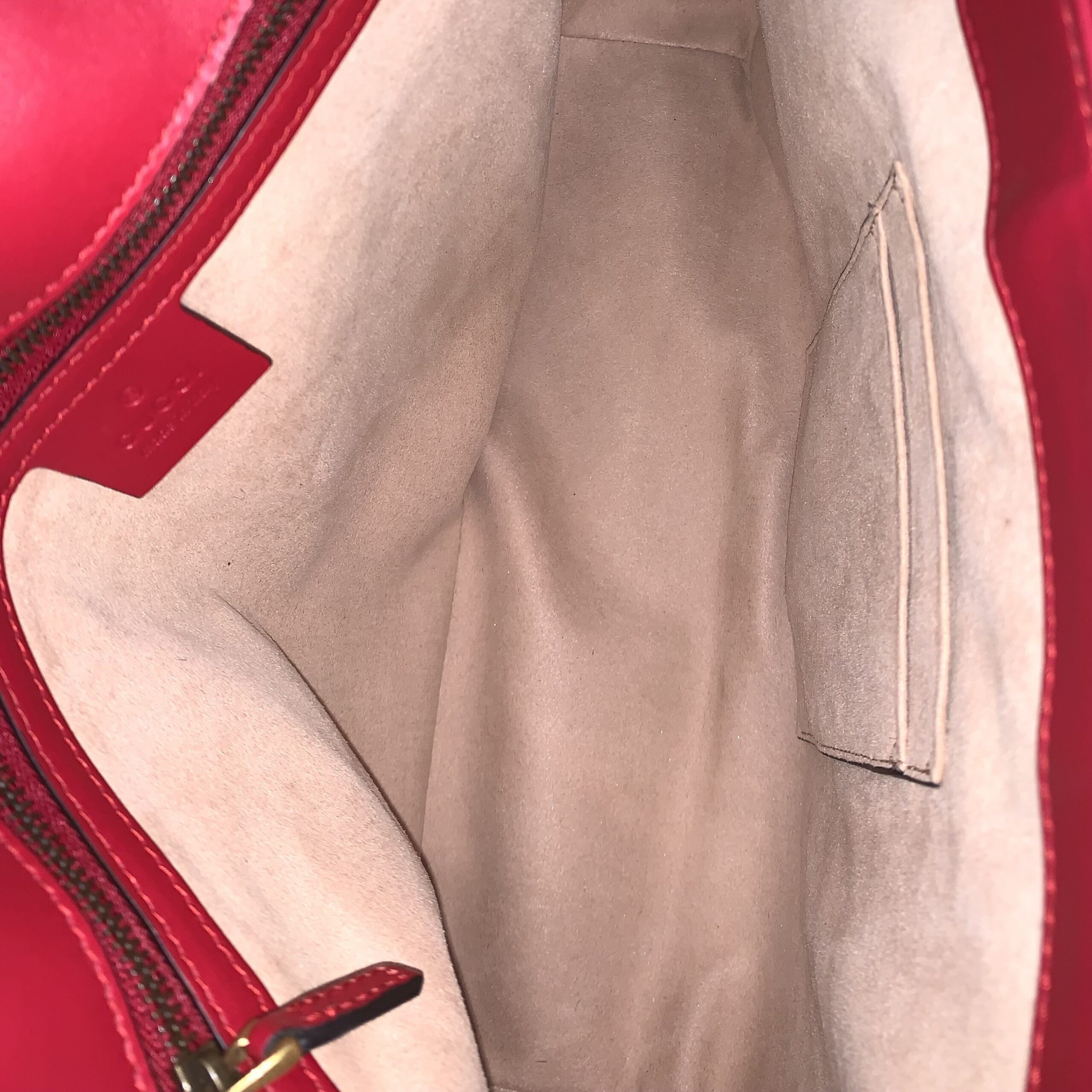 Borsa Gucci Marmont 35 in pelle rossa thumb
